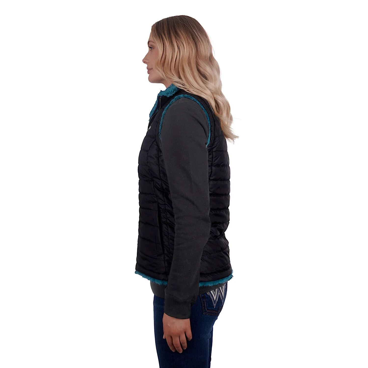 Wrangler Womans Montana Reversible Vest Black - Image 2