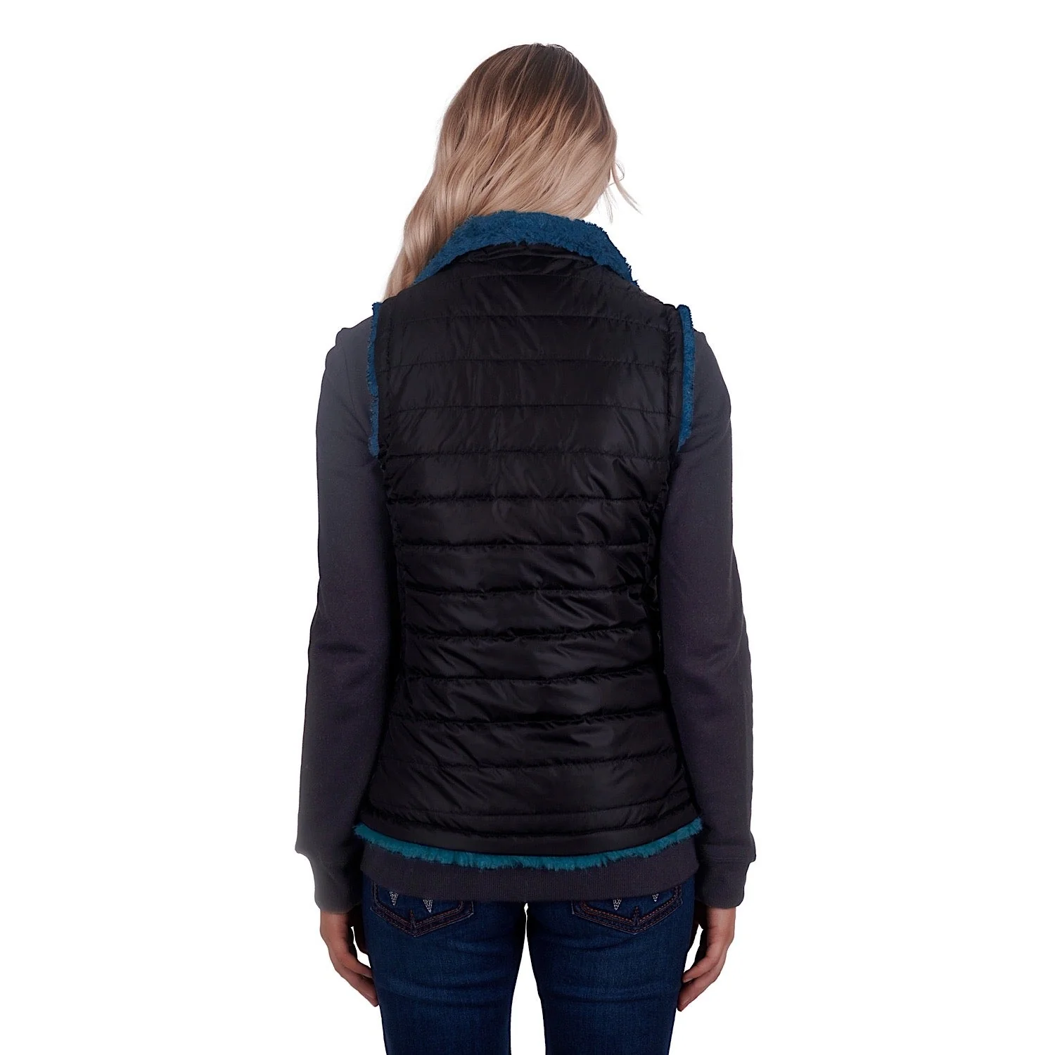 Wrangler Womans Montana Reversible Vest Black - Image 3
