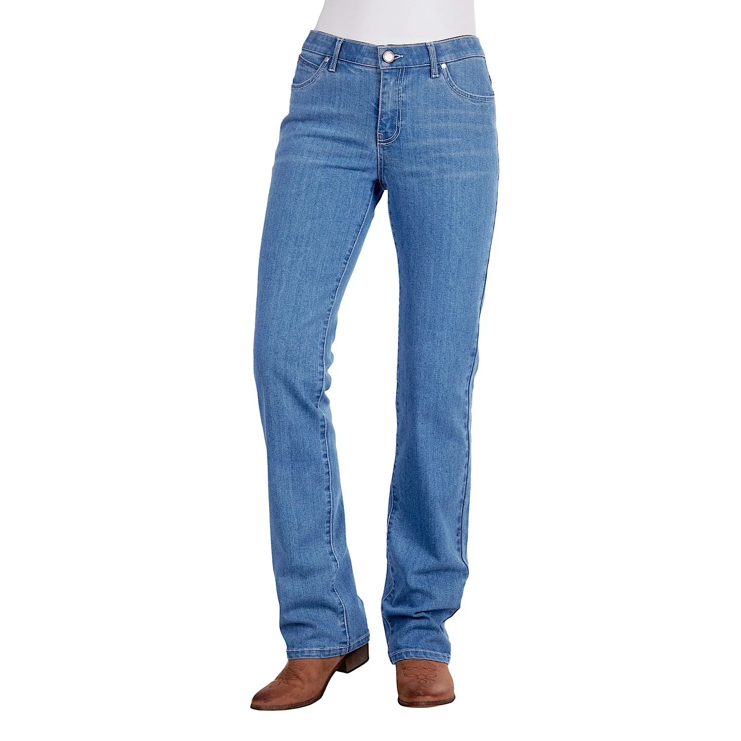 Wrangler Women's Austin Q-Baby Jean Faded Blue - Image 3