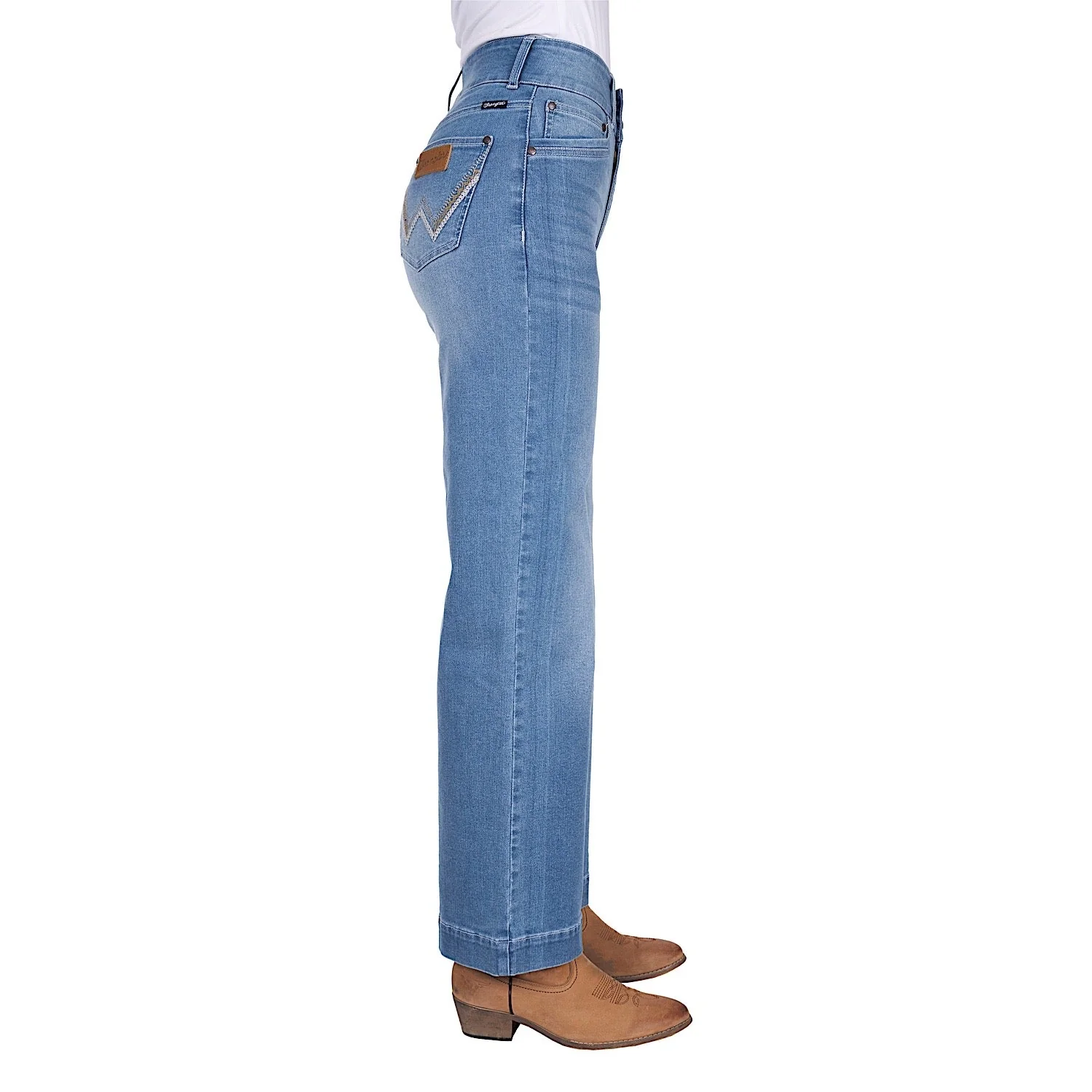 Wrangler Women's Chloe High Rise Wide Leg Jean - Morning Sky - Image 3