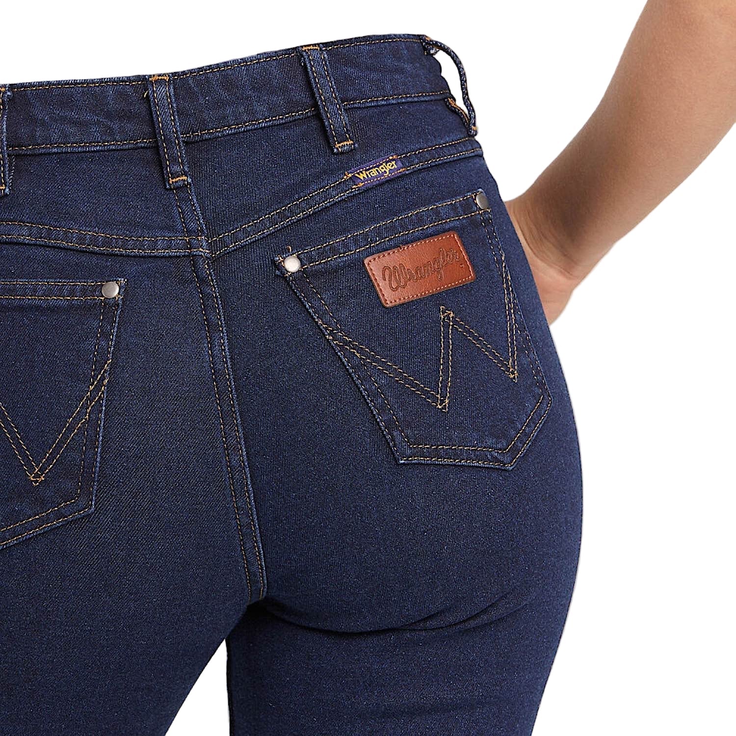 Wrangler Women’s Classic Mid Waist Bootcut Jean - Original Rinse Indigo - Image 3