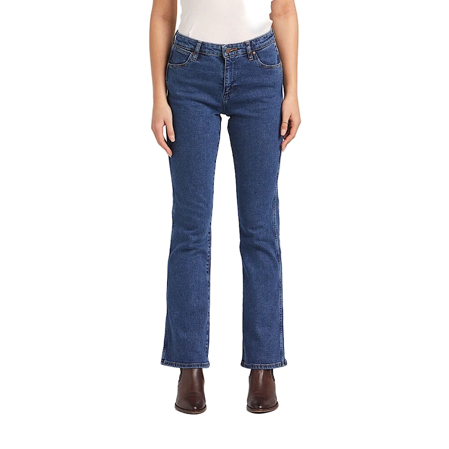 Wrangler Women’s Classic Mid Waist Bootcut Jean - Deep Stone Indigo