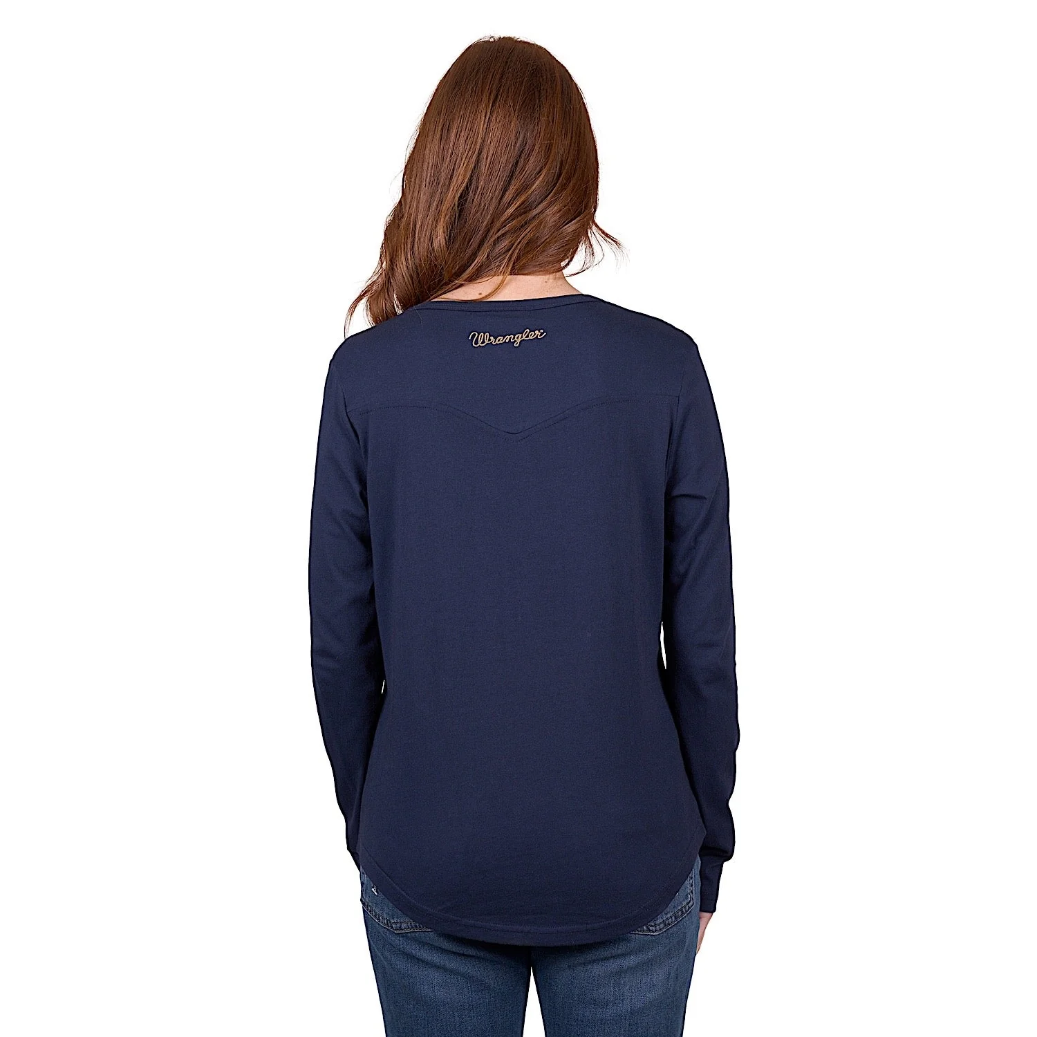 Wrangler Women's Claudia Long Sleeve Tee - Navy - Image 2