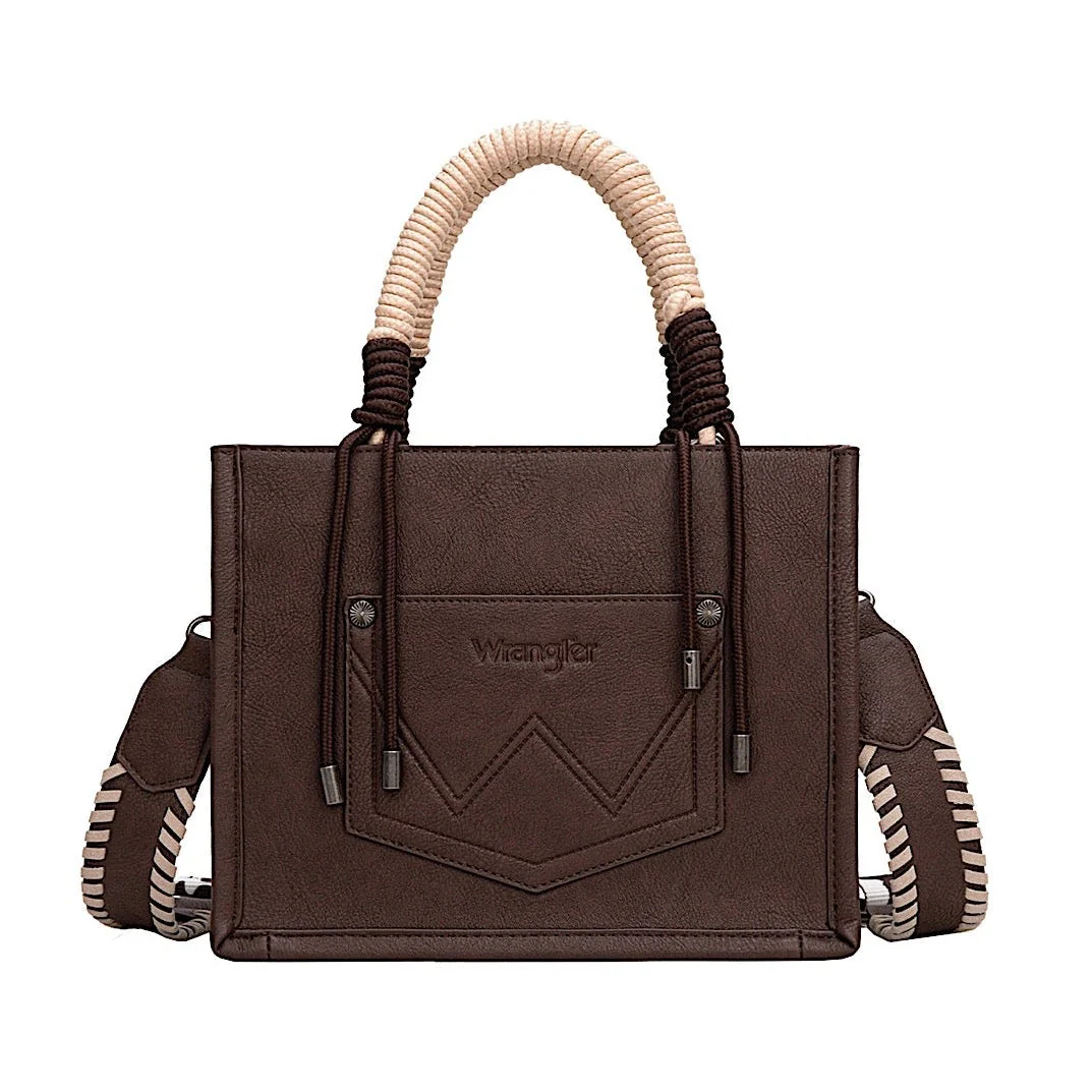 Wrangler Women's Cow Print Tassel Crossbody Bag - Chocolate - Image 2