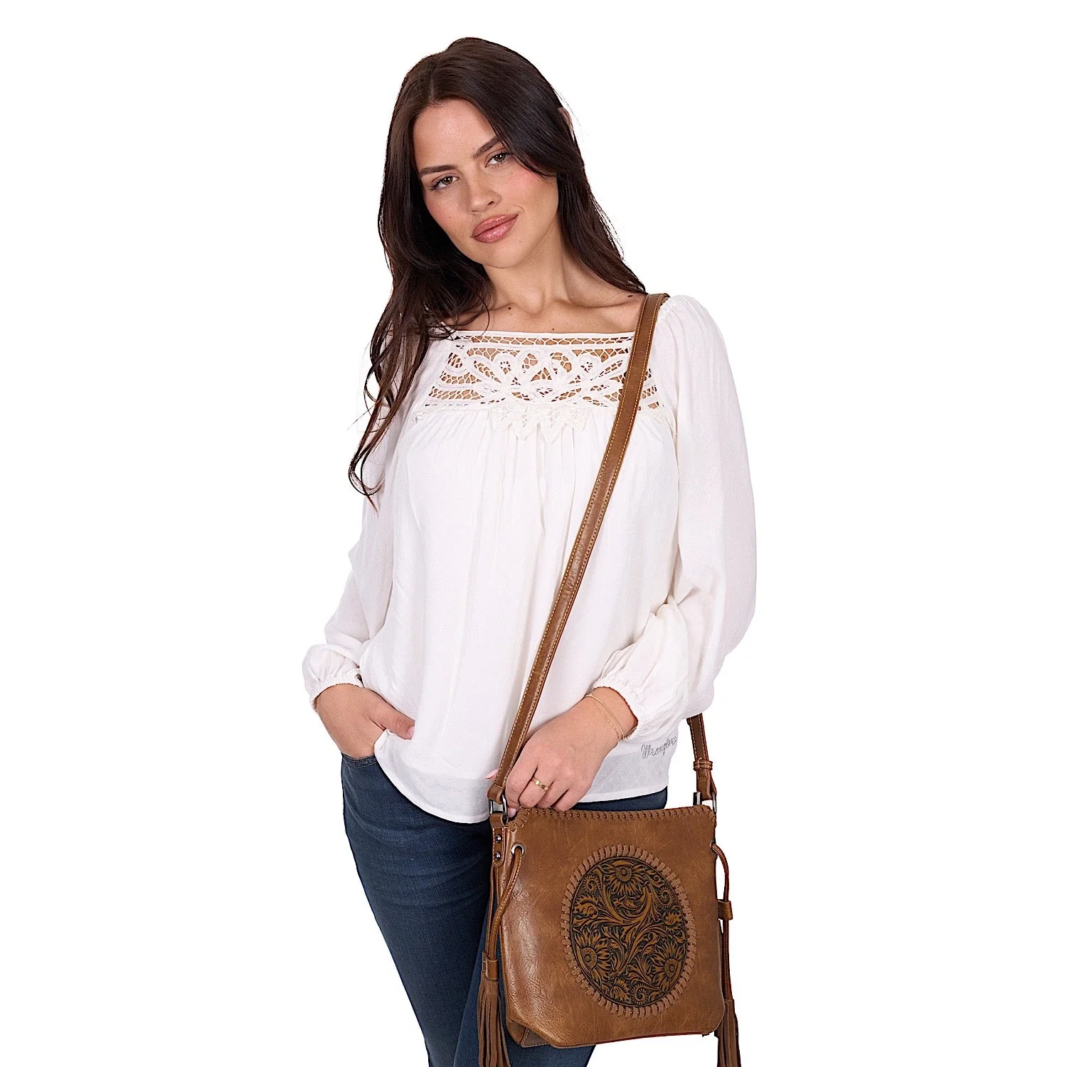 Wrangler Women's Daria Blouse - Ivory - Image 5