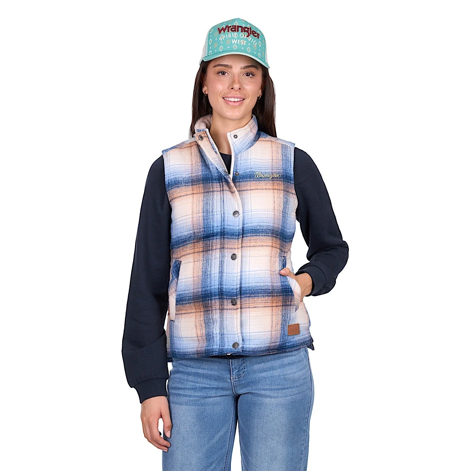 Wrangler Women's Darla Vest - Blue/Clay