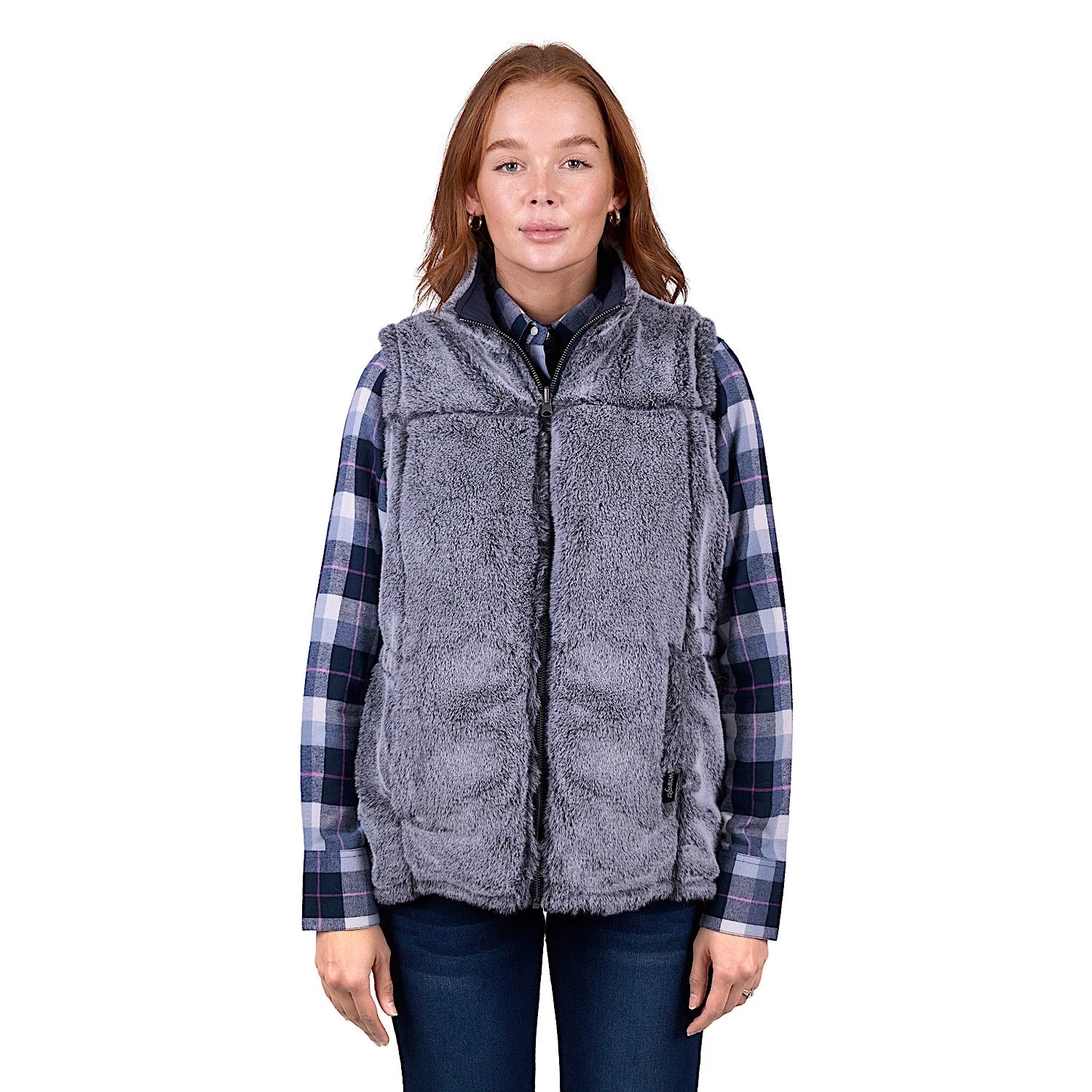 Wrangler Women's Denver Reversible Vest - Navy/Charcoal