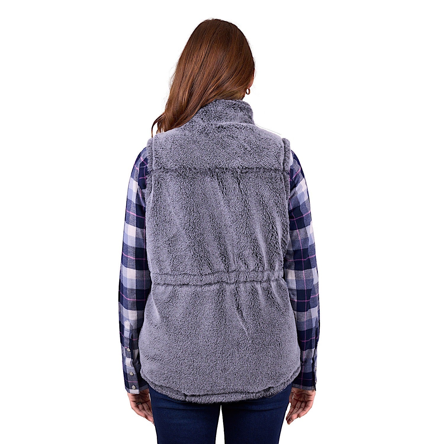Wrangler Women's Denver Reversible Vest - Navy/Charcoal - Image 3
