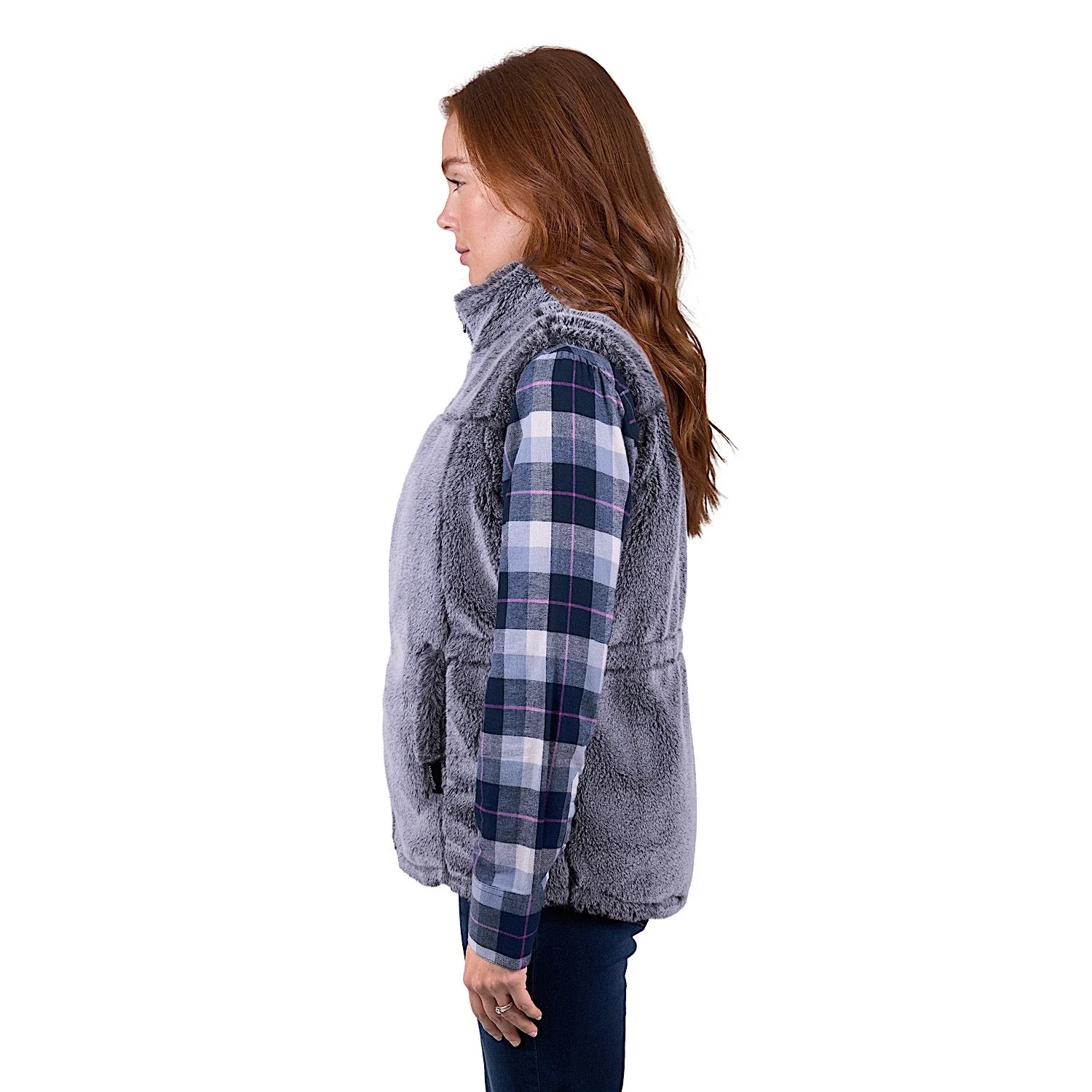 Wrangler Women's Denver Reversible Vest - Navy/Charcoal - Image 5