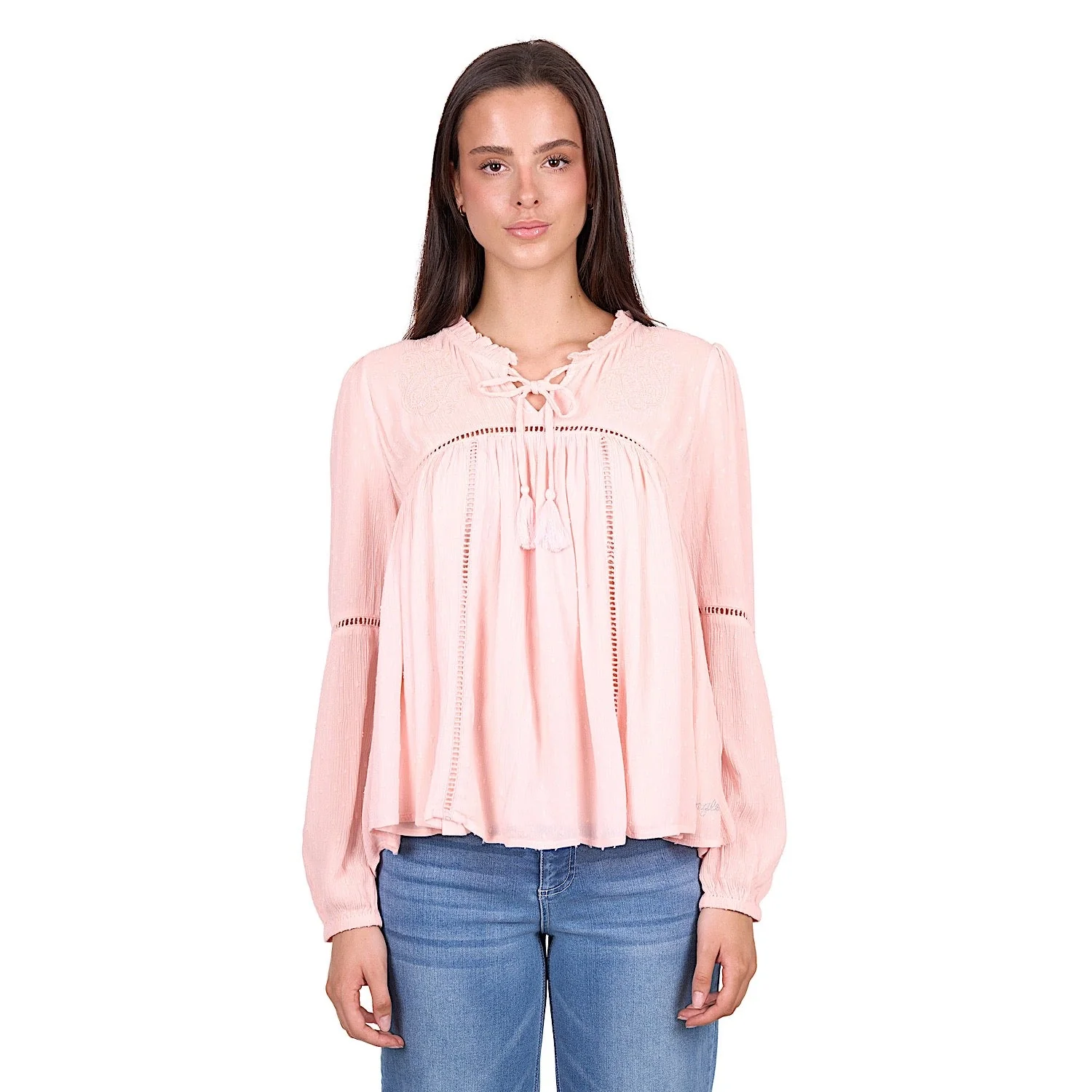 Wrangler Women's Elissa Blouse - Blush - Image 2