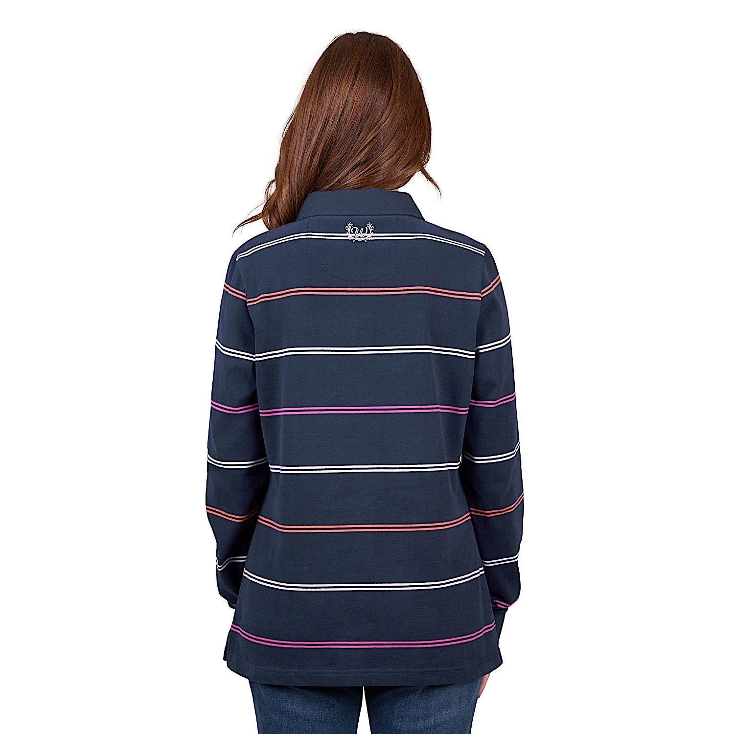 Wrangler Women's Faith Stripe Rugby - Navy/Multi - Image 2