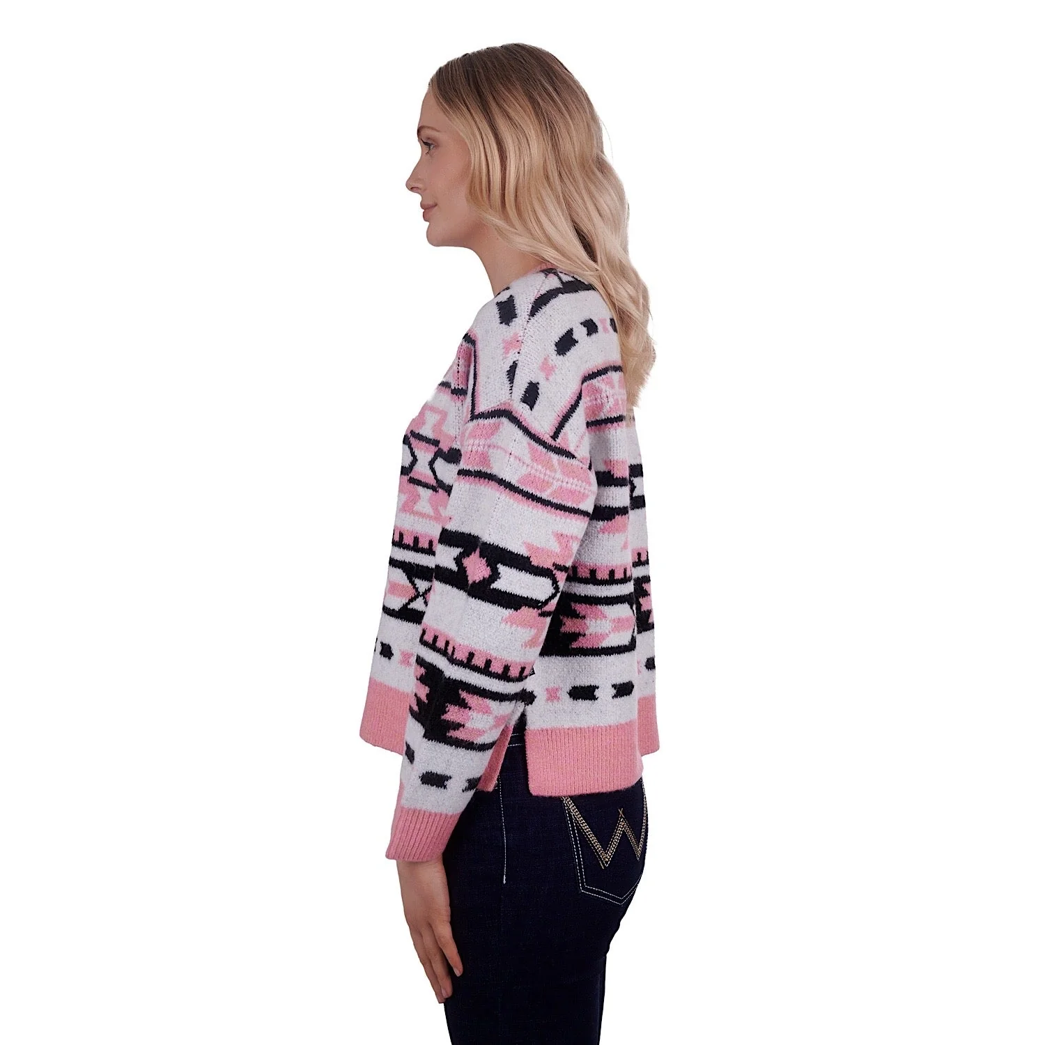 Wrangler Womens Gigi Knitted Pullover Pink - Image 2