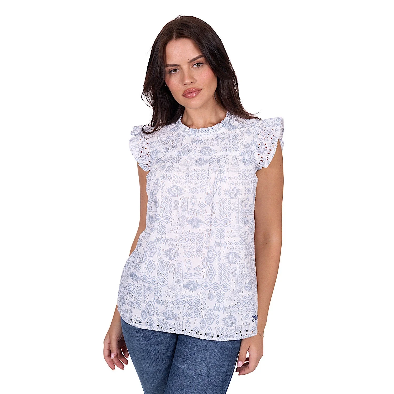 Wrangler Women's Harlow Blouse - Blue
