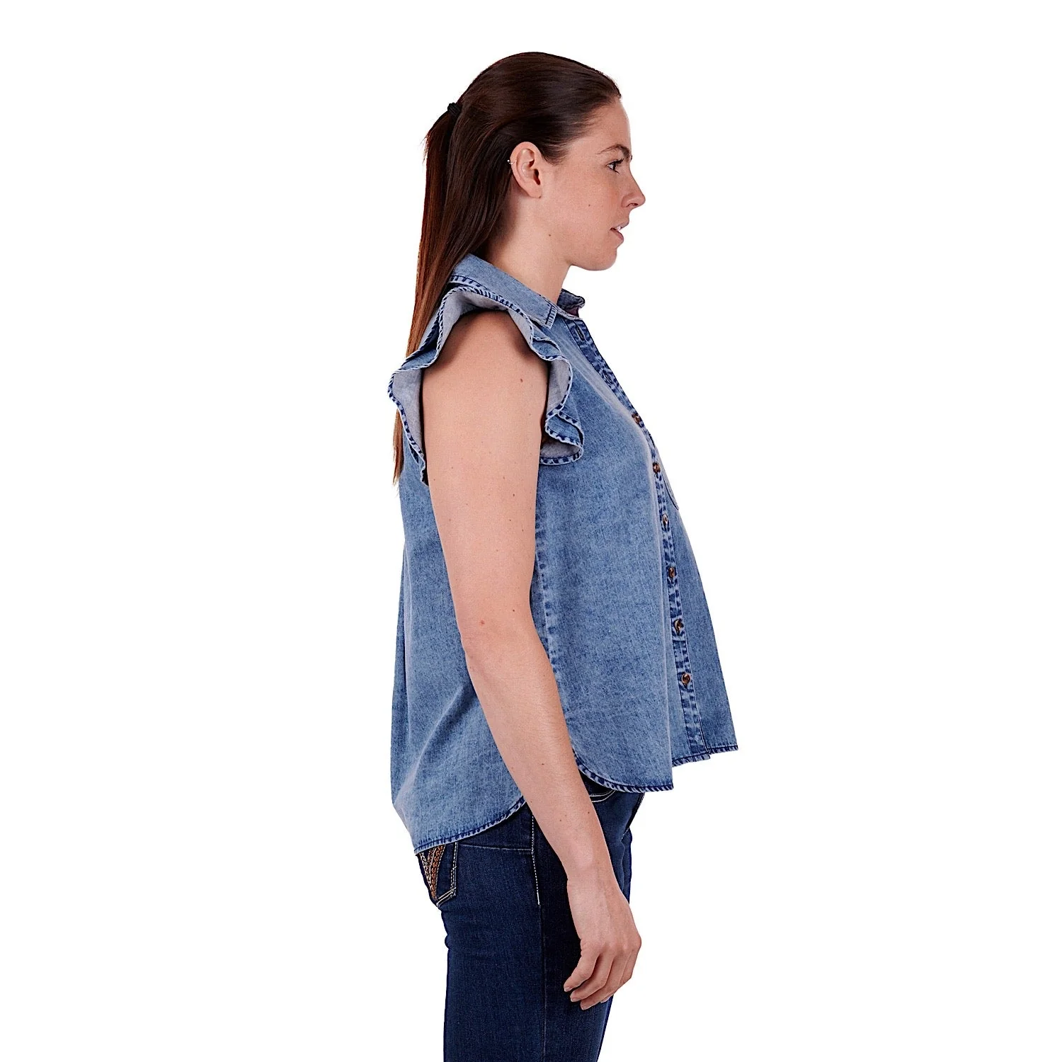 Wrangler Women's Kiara Blouse Denim - Image 2