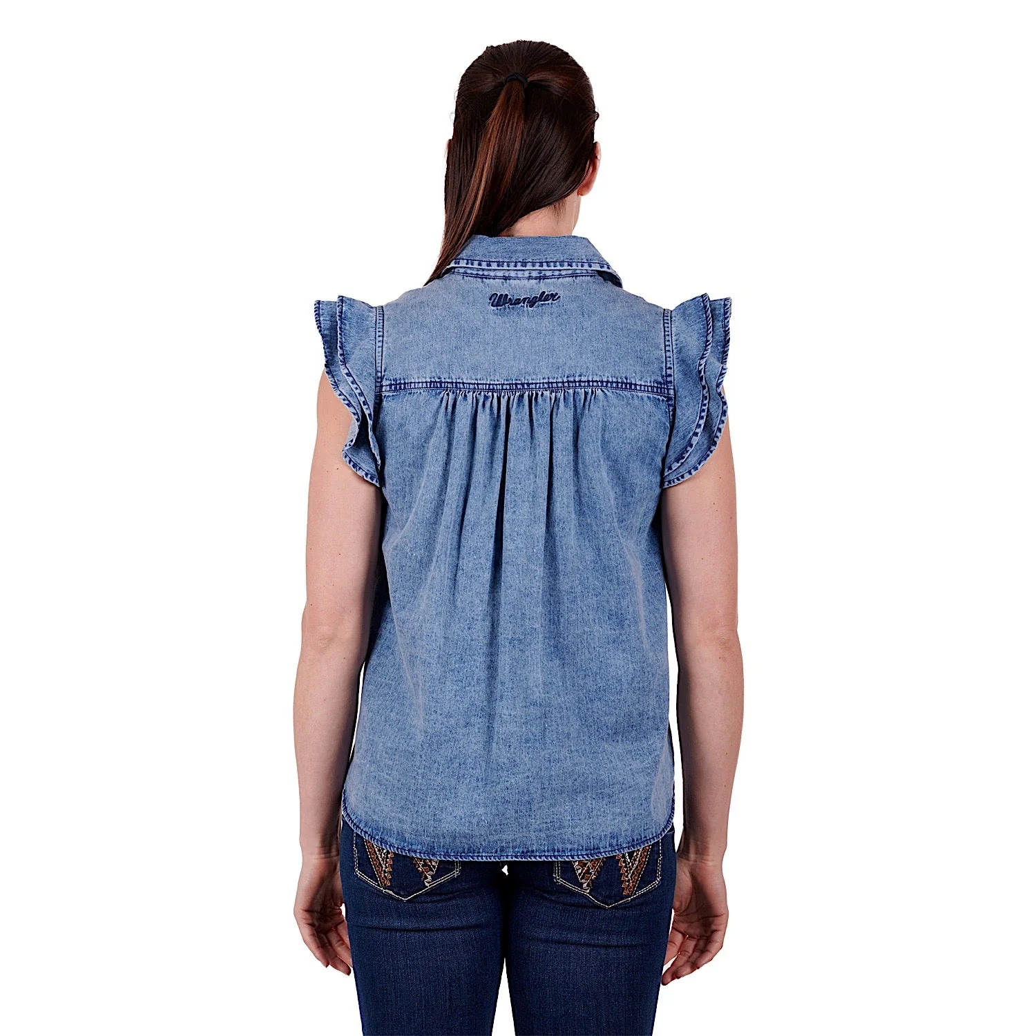 Wrangler Women's Kiara Blouse Denim - Image 3