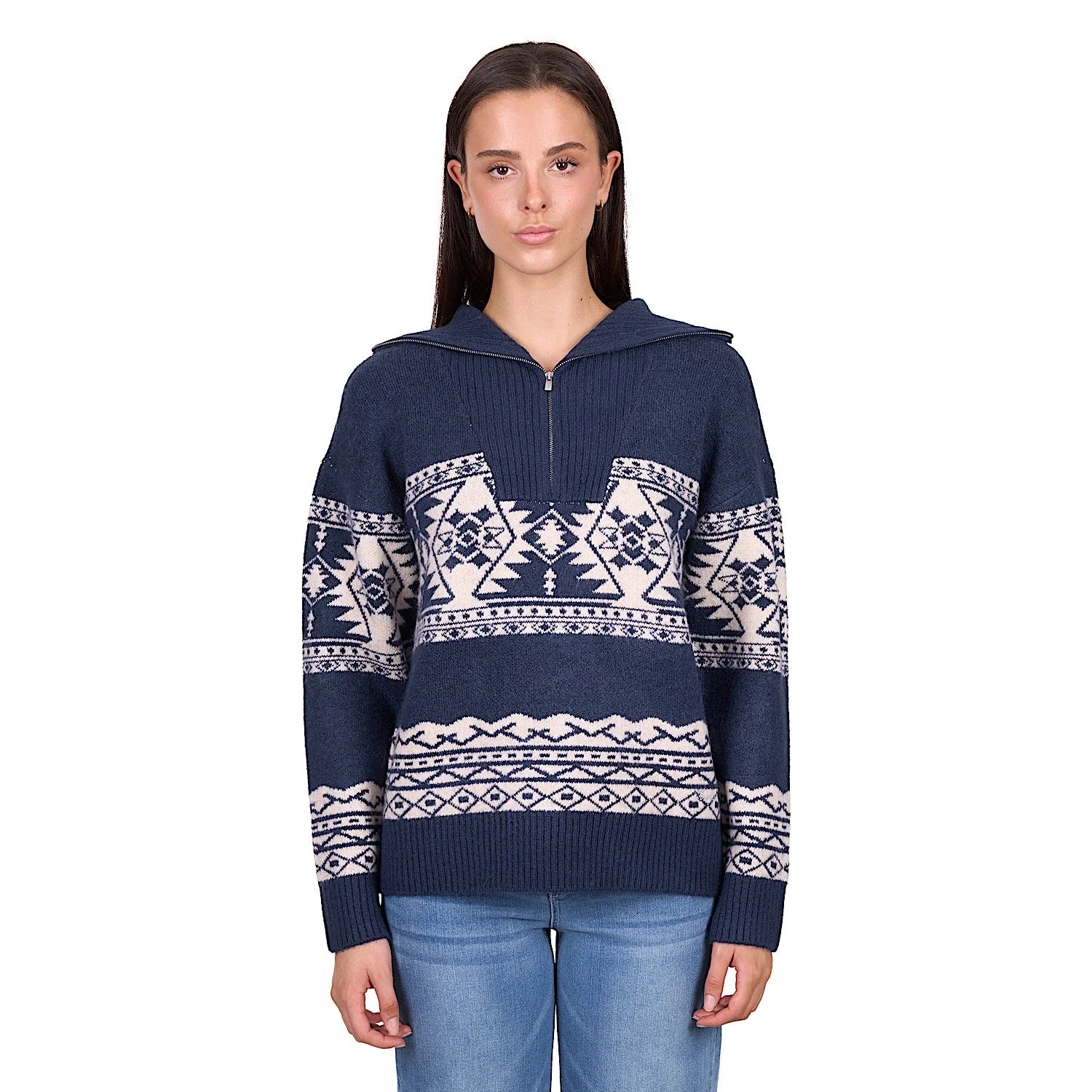 Wrangler Women's Lacey 1/4 Pullover - Navy