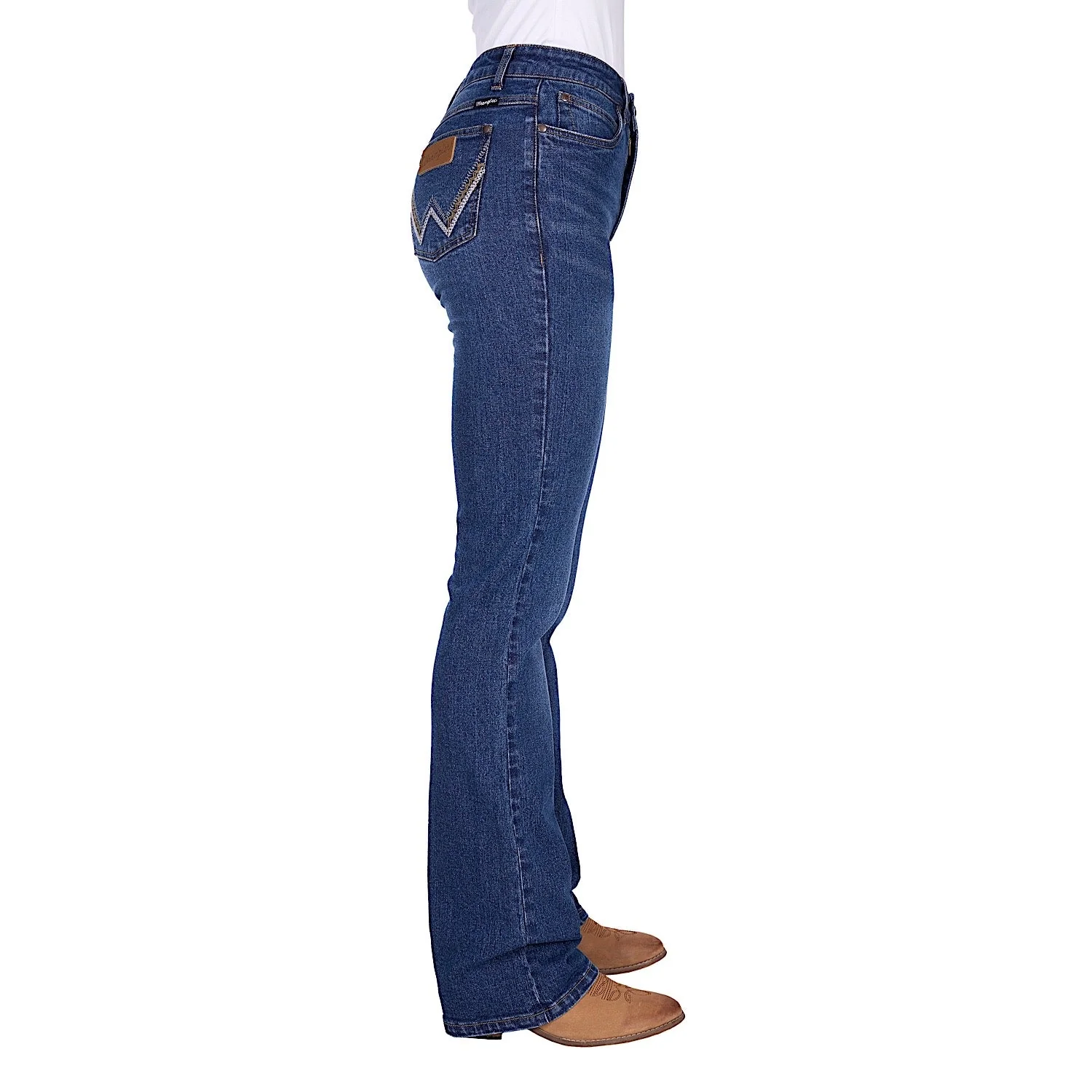 Wrangler Women's Laura High Rise Boot Cut Jean 34L - Wild Indigo - Image 4