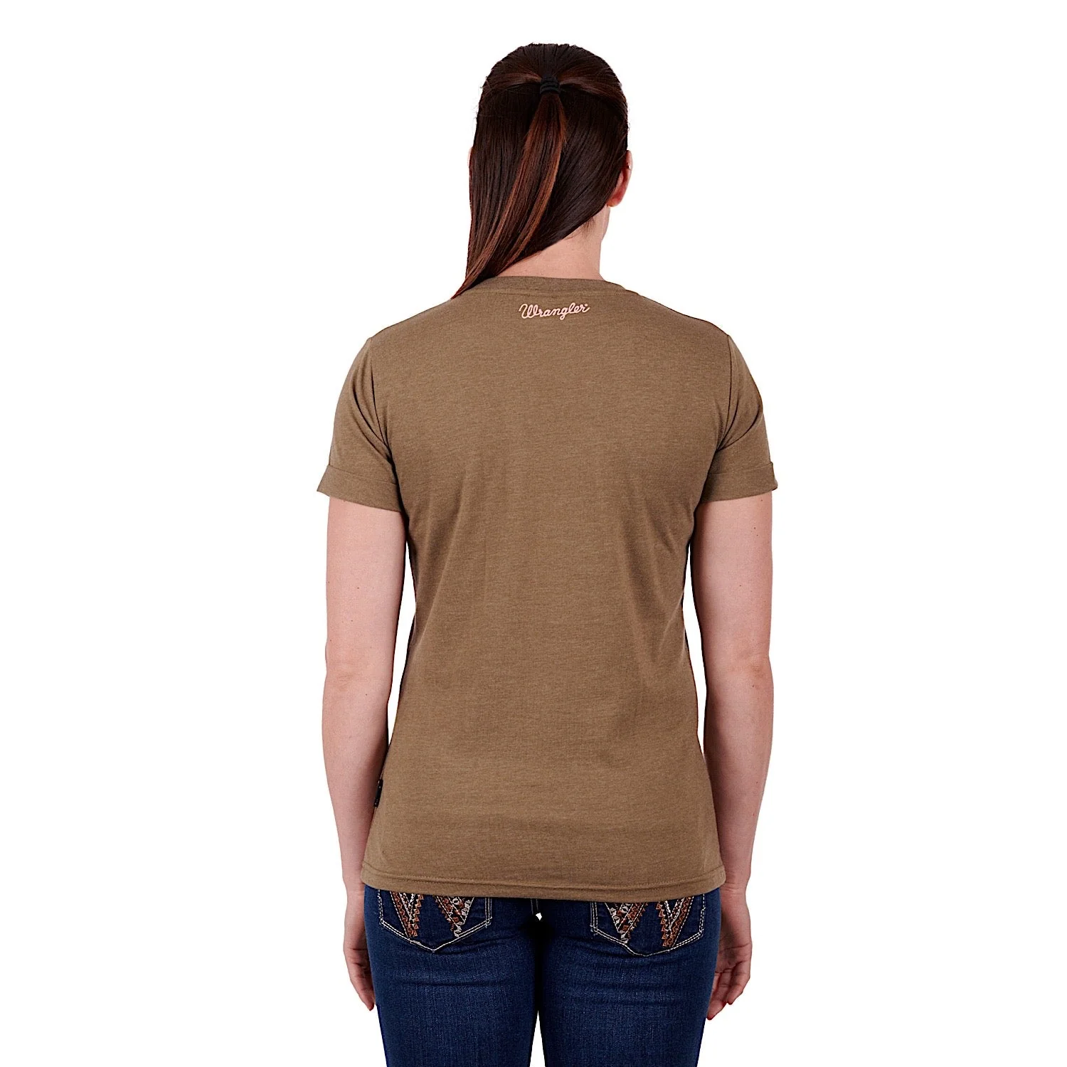 Wrangler Women's Liana Tee Khaki Marle - Image 3