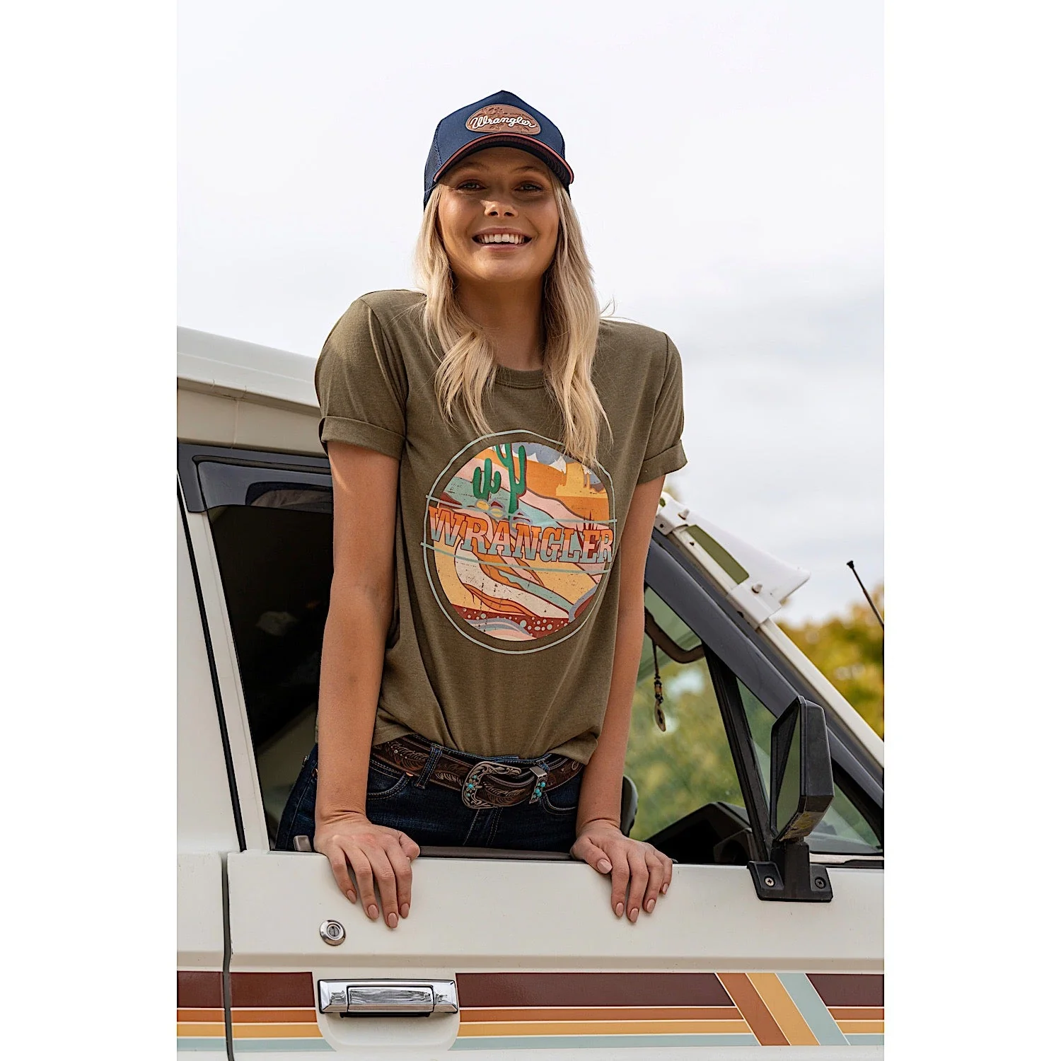 Wrangler Women's Liana Tee Khaki Marle - Image 5
