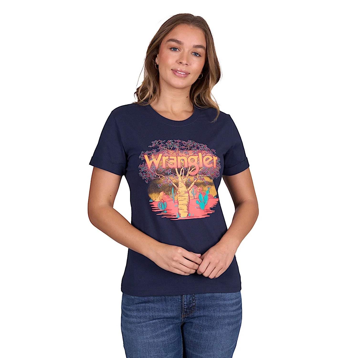 Wrangler Women's Lottie Tee - Navy