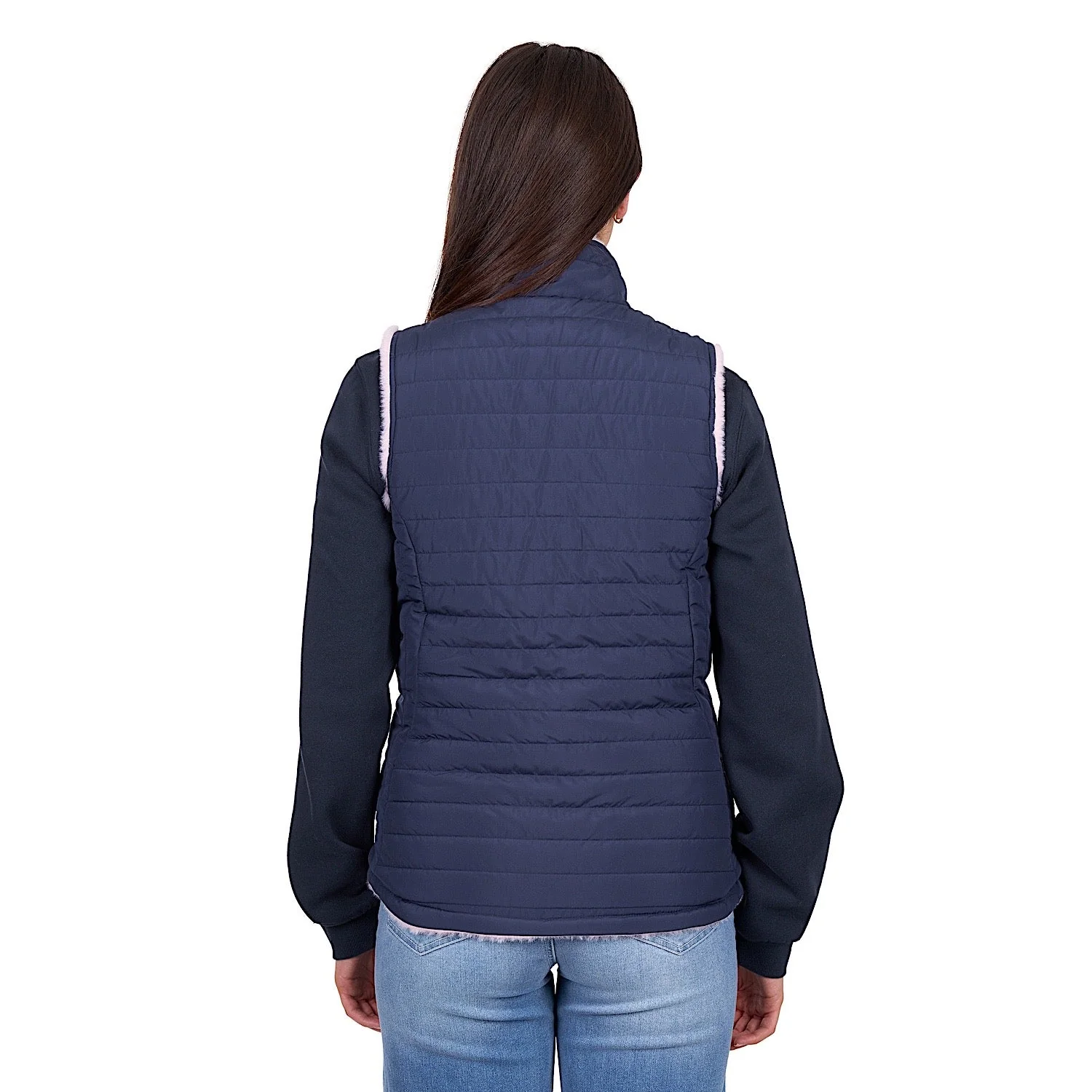 Wrangler Women's Marta Reversible Vest - Navy/Pink - Image 4