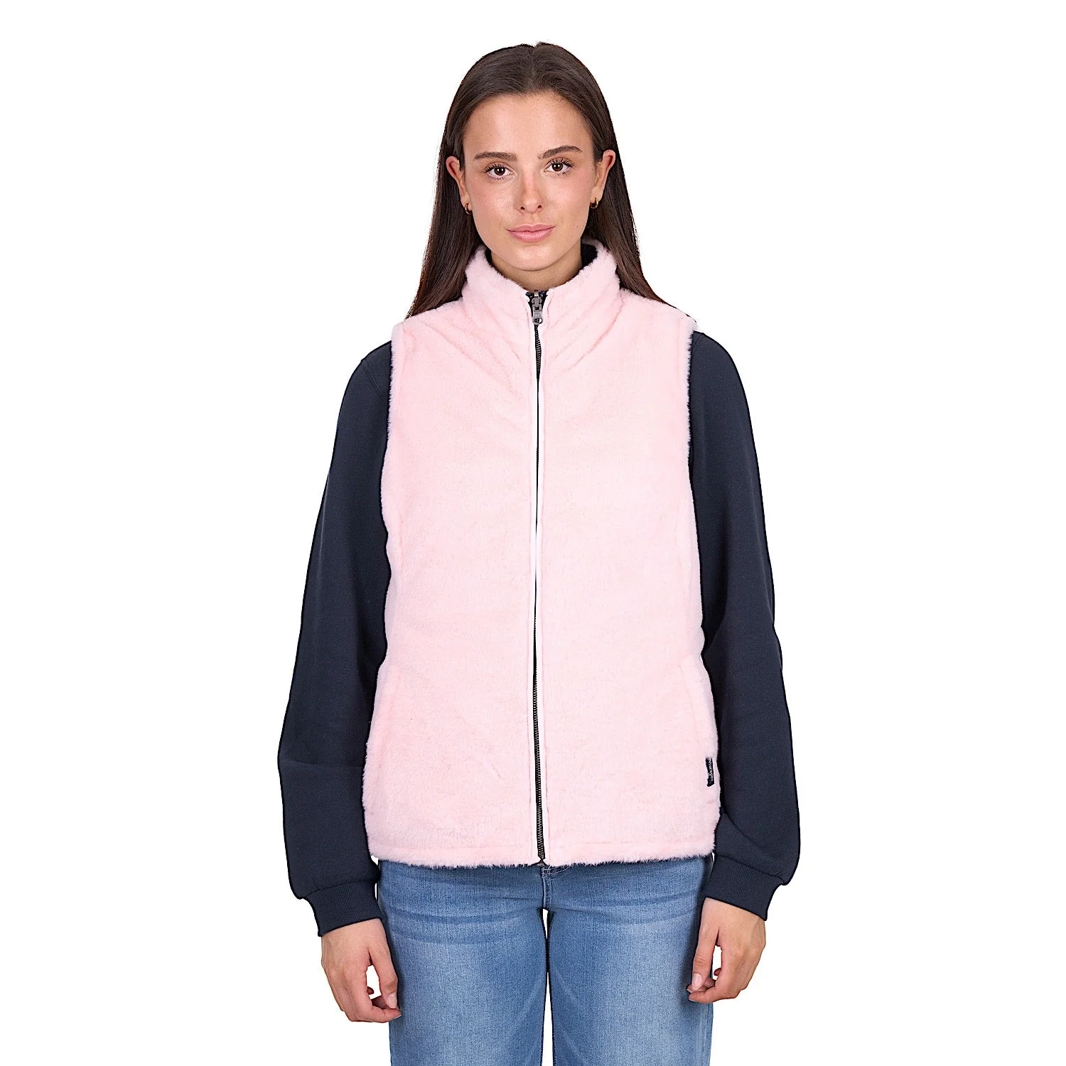 Wrangler Women's Marta Reversible Vest - Navy/Pink - Image 5