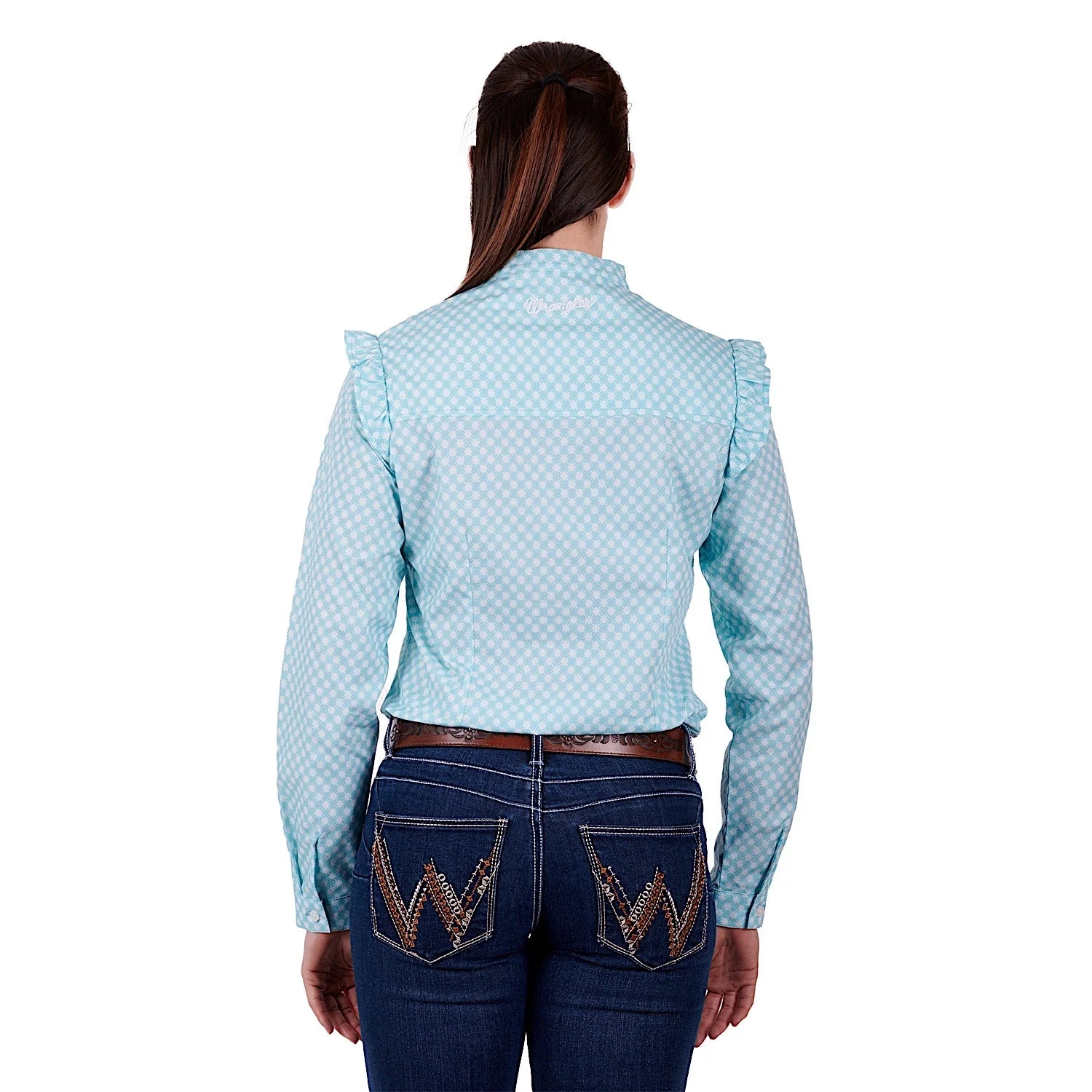 Wrangler Women's Paola Shirt Aqua - Image 3