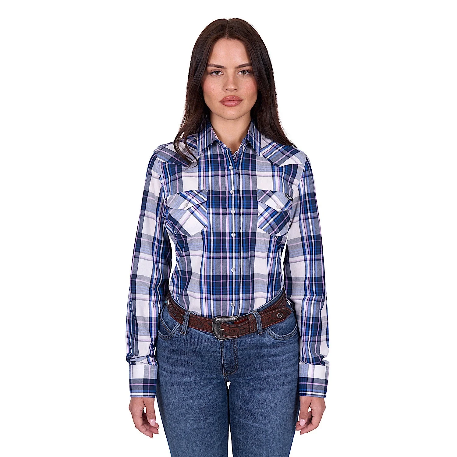 Wrangler Women's Peyton Check Shirt - Navy
