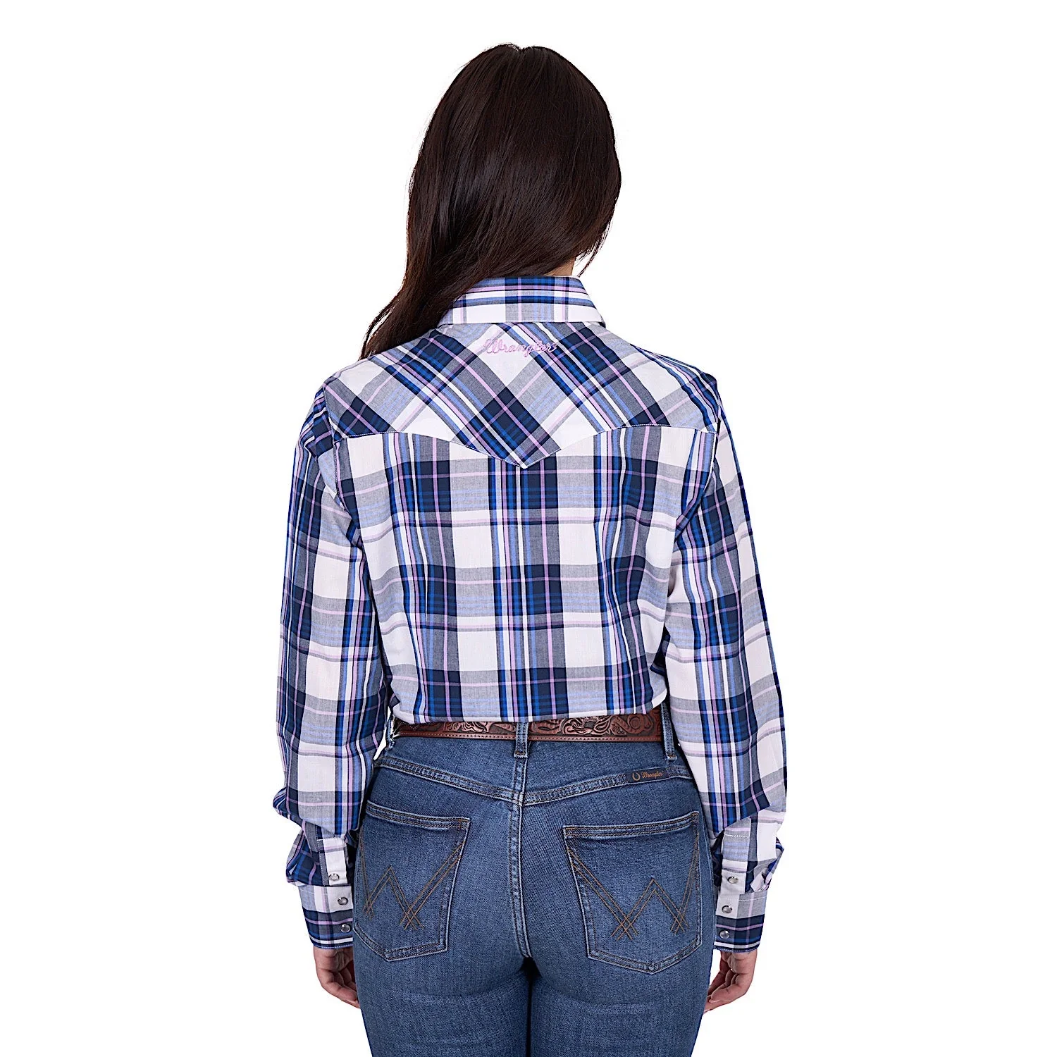 Wrangler Women's Peyton Check Shirt - Navy - Image 4