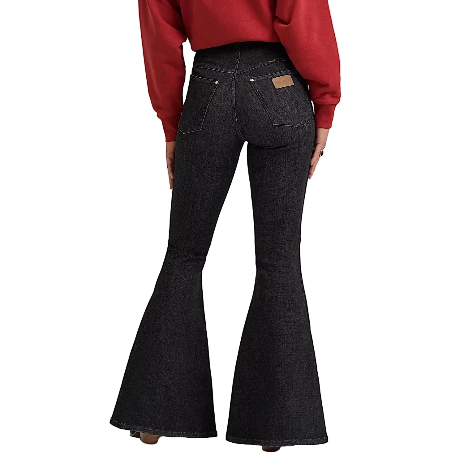Wrangler X Lainey Wilson Women's Pull On Bell Bottom Jean - Black Wash - Image 3