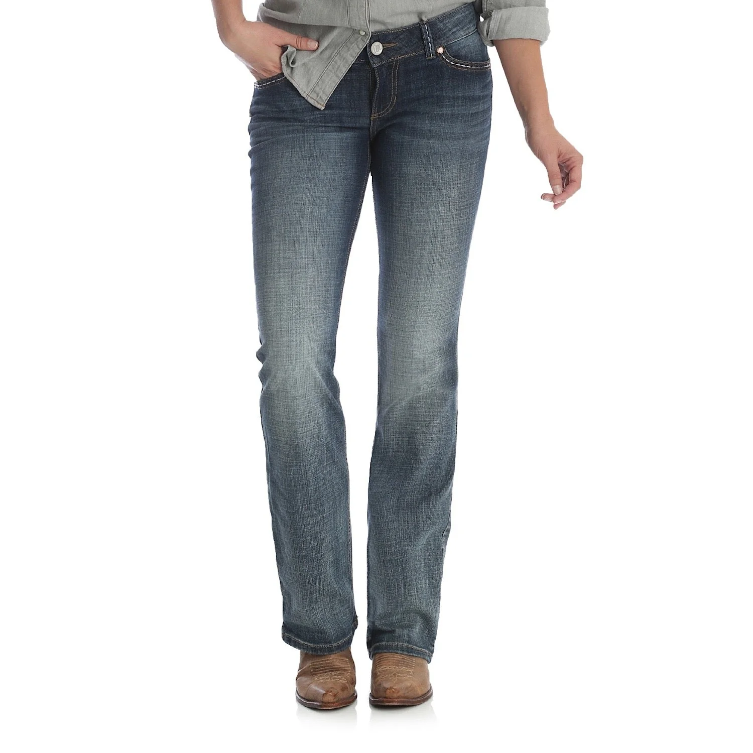 Wrangler Women's Retro Low Rise Boot Cut Jean - Sadie Indigo - Image 2