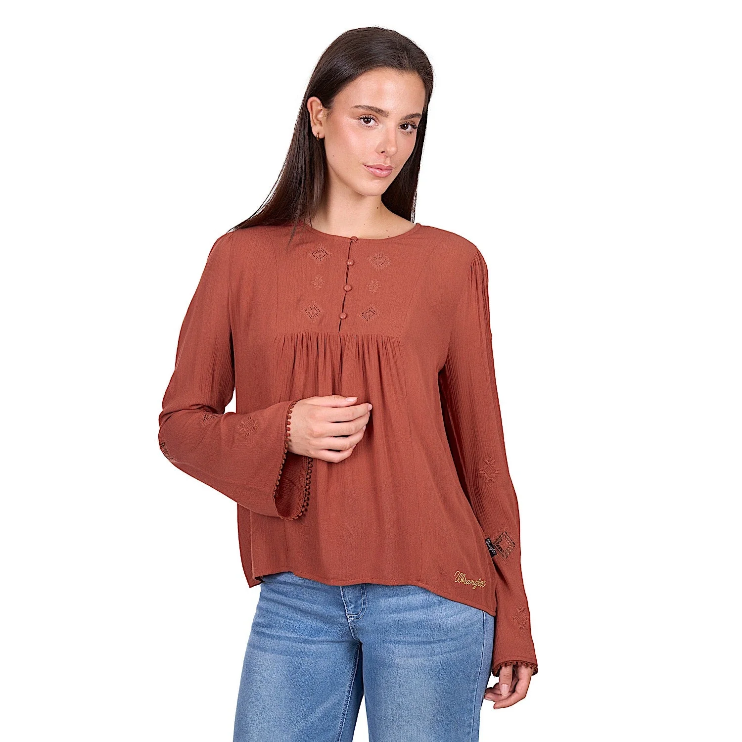 Wrangler Women's Roxana Blouse - Copper