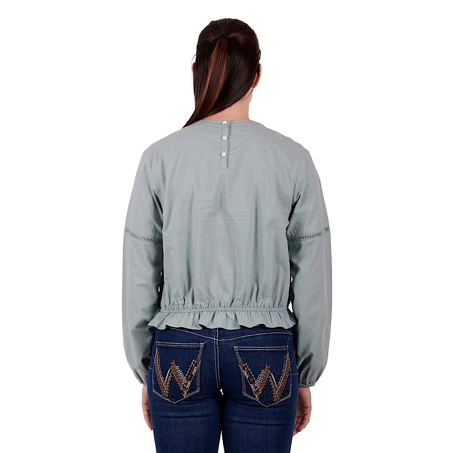 Wrangler Women's Ryleigh Blouse Lily Pad - Image 3