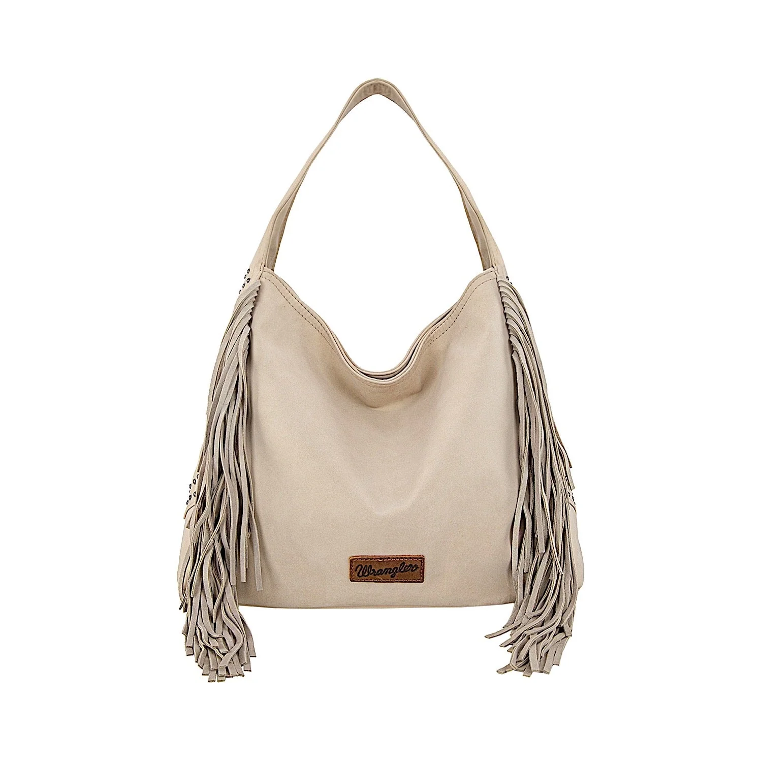 Wrangler Women's Shiloh Fringe Studded Bag - Beige