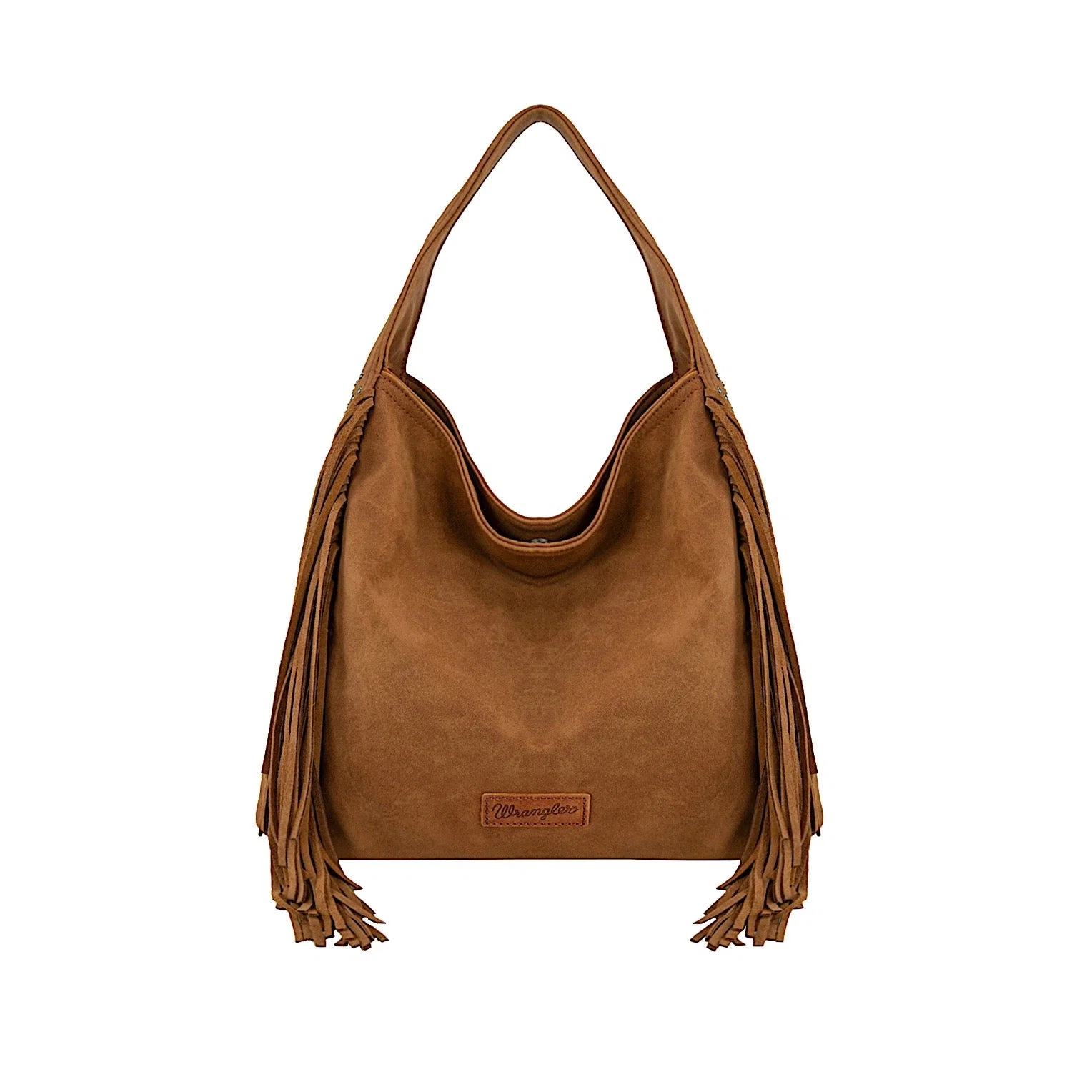 Wrangler Women's Shiloh Fringe Studded Bag - Tan