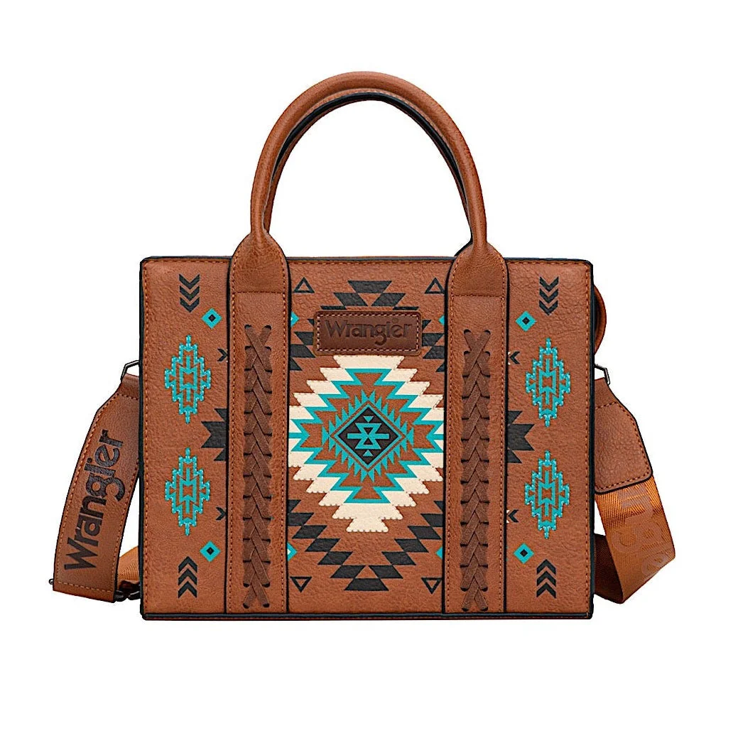 Wrangler Women's Talia Aztec Crossbody Bag - Tan