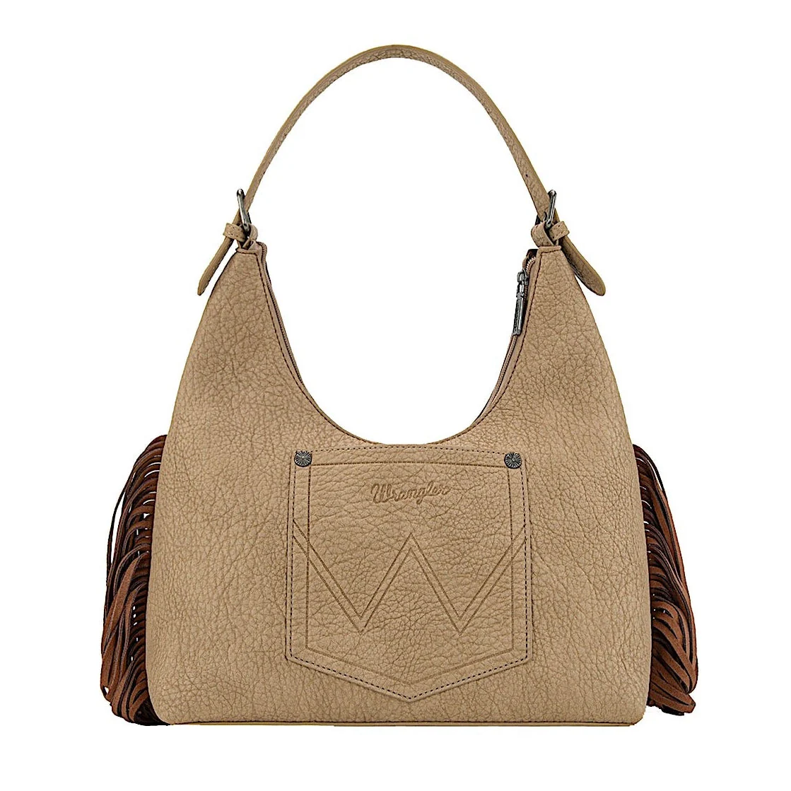 Wrangler Women's Tooled Fringe Shoulder Bag - Camel/Tan - Image 2
