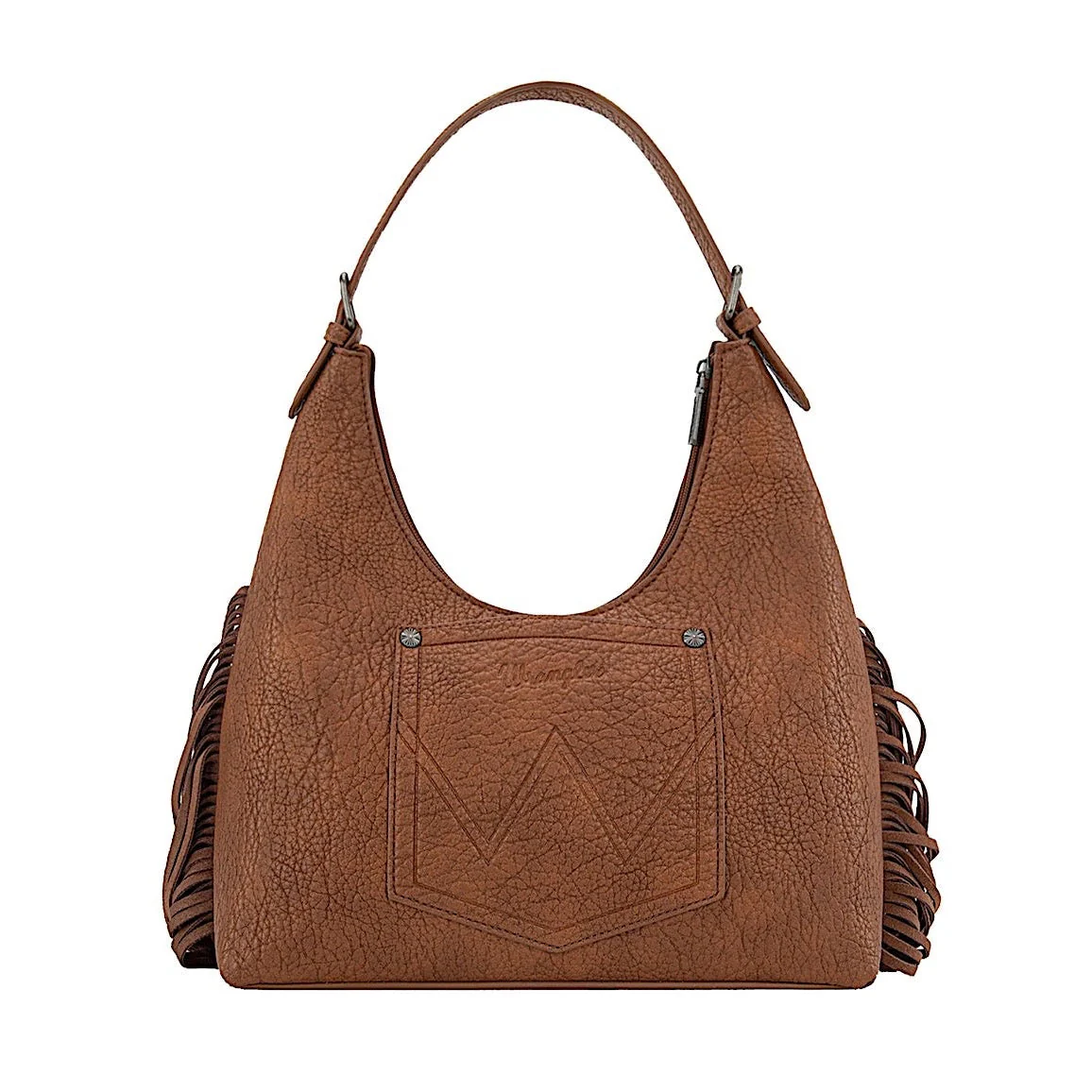Wrangler Women's Tooled Fringe Shoulder Bag - Tan - Image 2