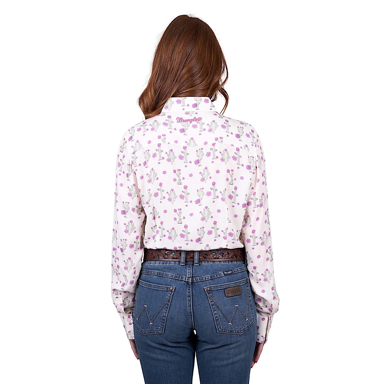 Wrangler Women's Valerie Print Long Sleeve Shirt - Ivory - Image 3