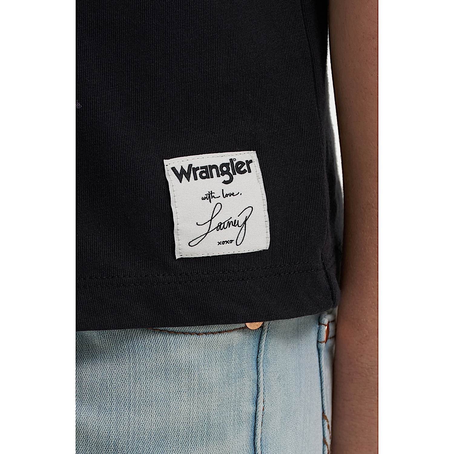 Wrangler X Lainey Wilson Girls Moon T Shirt - Black - Image 3