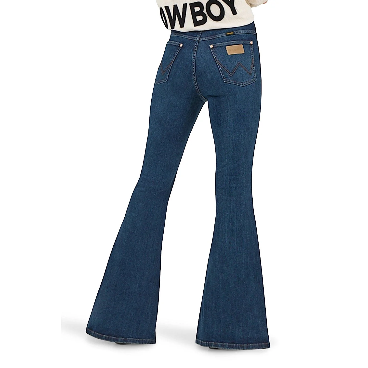 Wrangler X Lainey Wilson Women's Pull On Bell Bottom Jean - Dark Denim Wash - Image 2