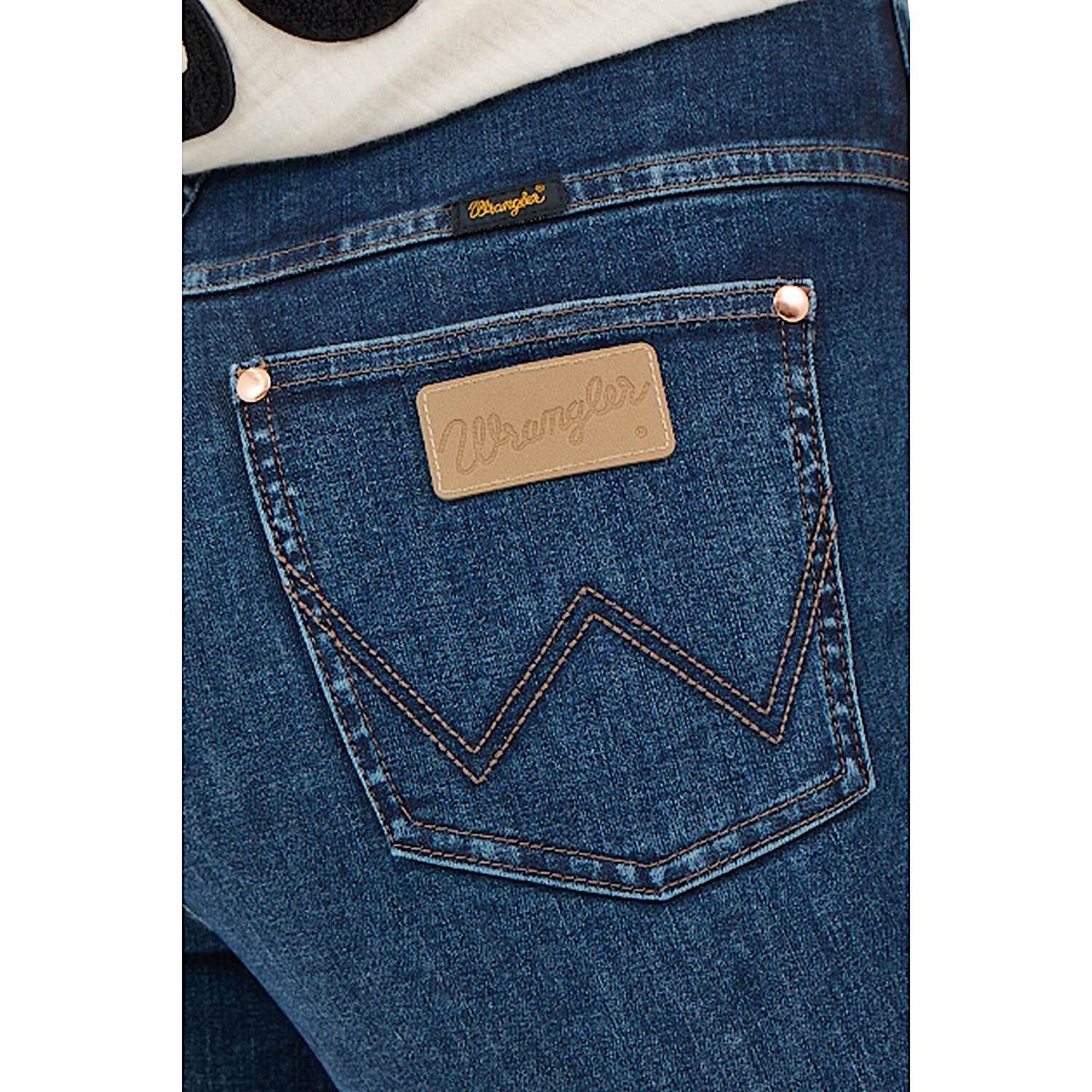 Wrangler X Lainey Wilson Women's Pull On Bell Bottom Jean - Dark Denim Wash - Image 5